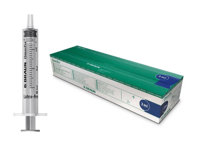 3ml syringe only box 100 count