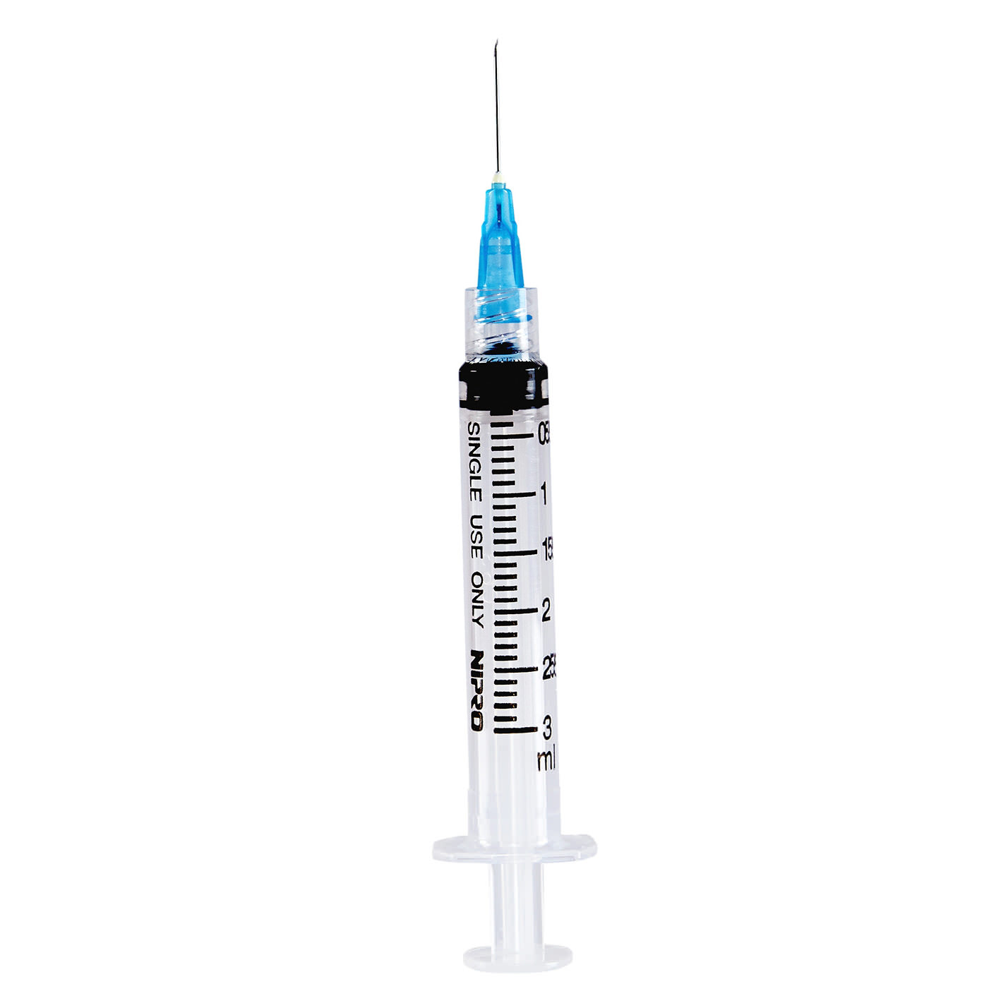Nipro Standard Hypodermic Syringe with Detachable Needle, 23 Gauge, 1