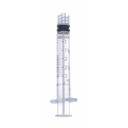 Omnifix General Purpose Syringe Without Safety Luer Lock Tip, Clear Barrel, Pouch, 3 mL