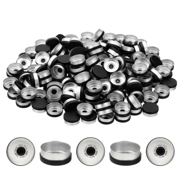20mm Flip Off Vial Seals Black