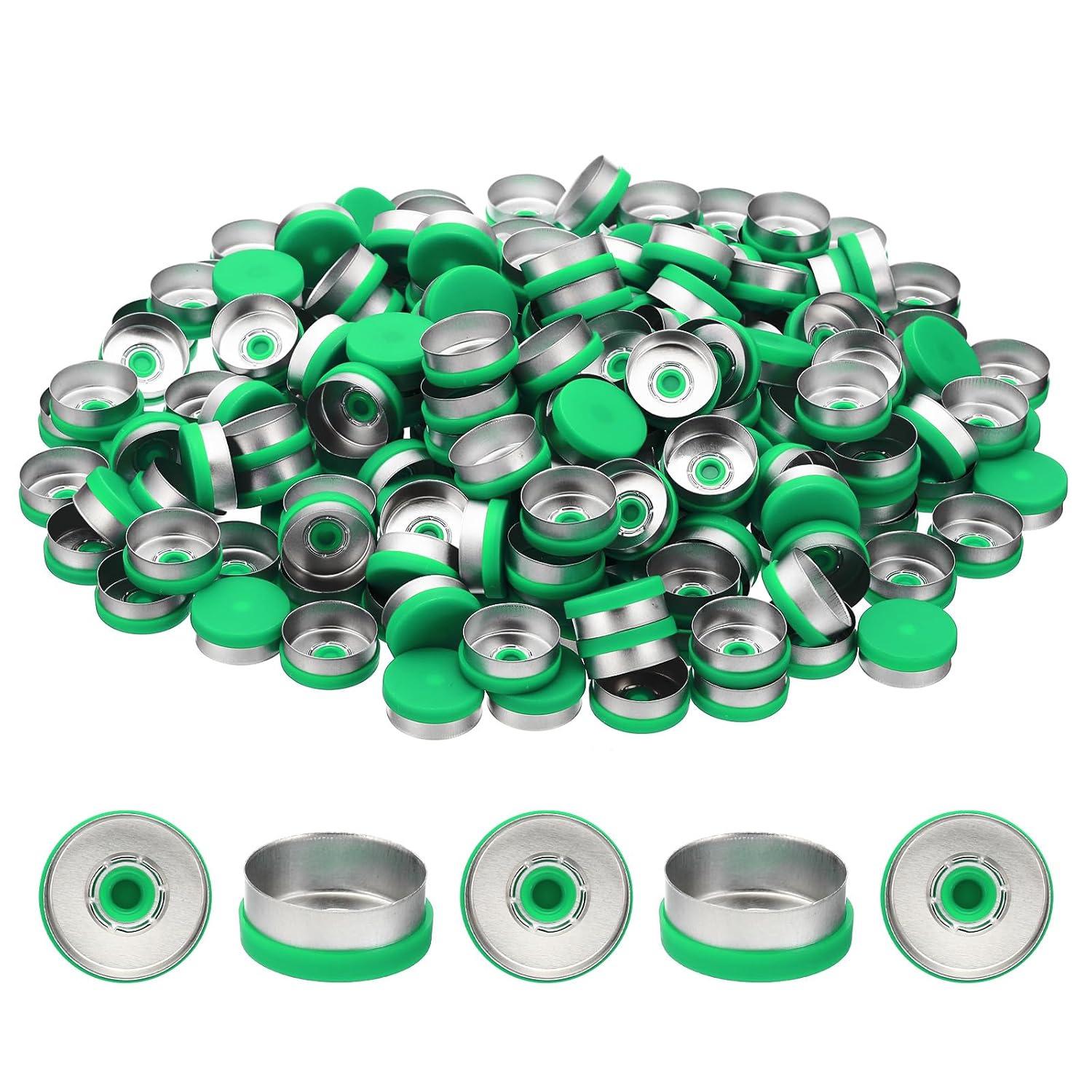 20mm Flip Off Vial Seals Green
