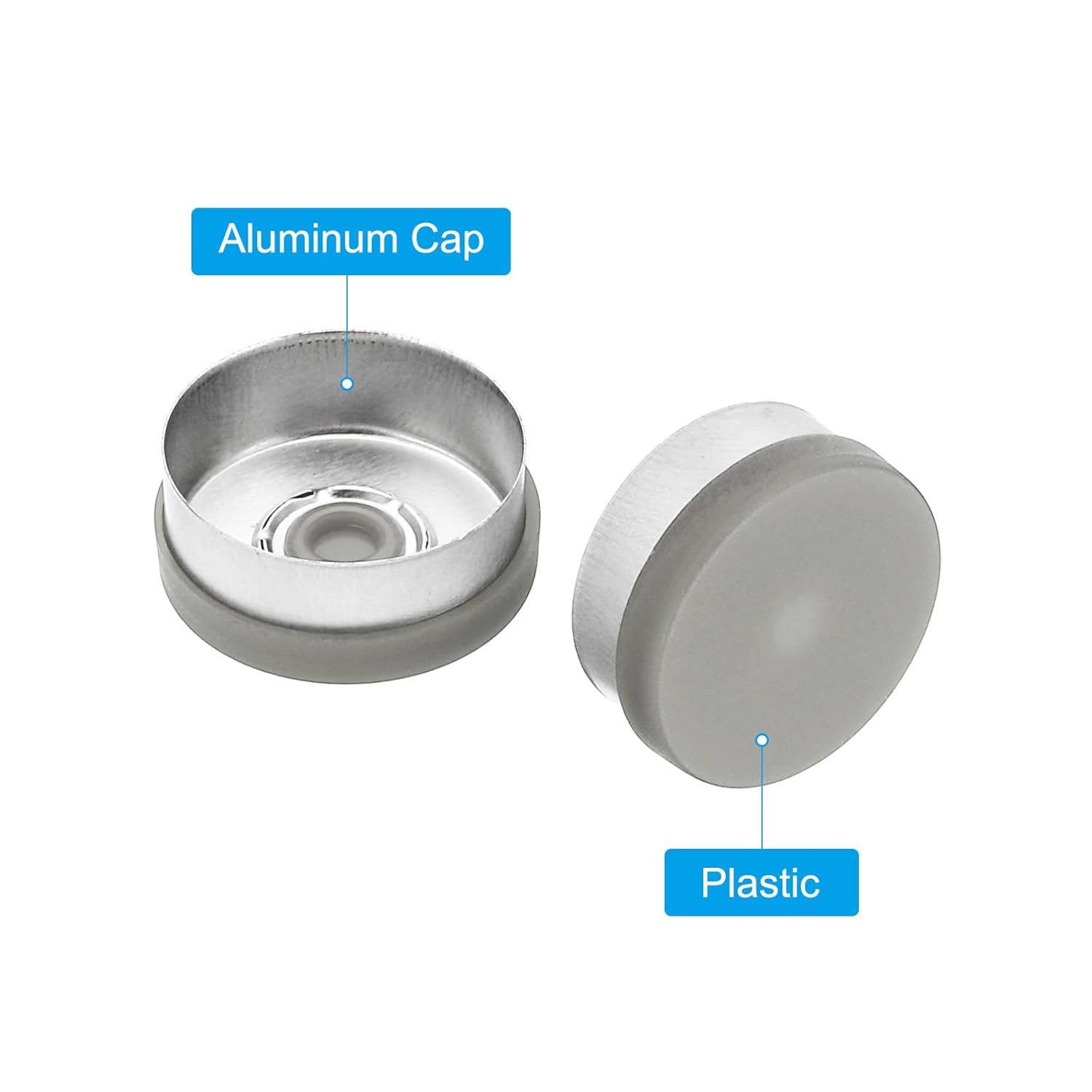 20mm Flip Off Vial Seals Grey